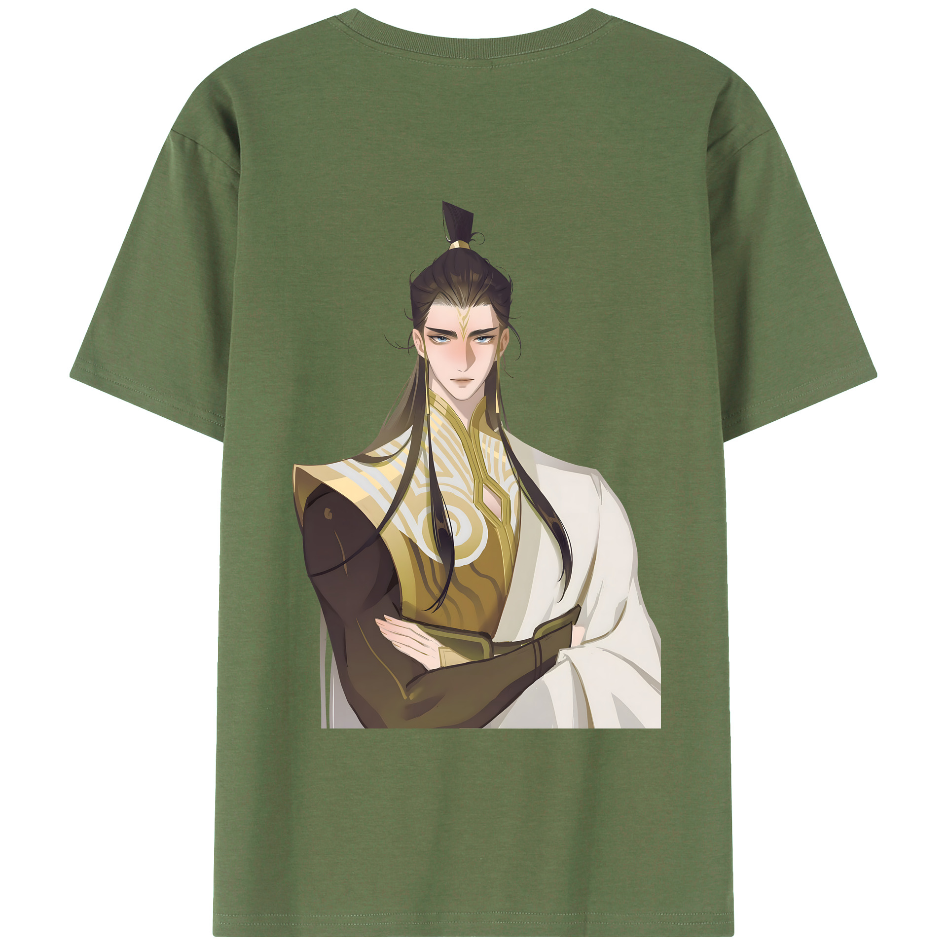 （画像用） Ne Zha 2 ナタ 魔童の大暴れ 綿100％ メンズ半袖Tシャツ（バックプリント） 通気性